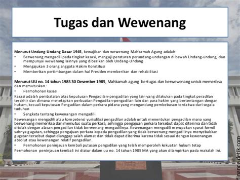 tugas dan wewenang mahkamah agung adalah